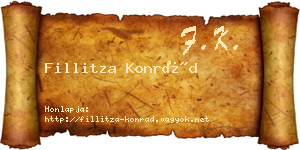 Fillitza Konrád névjegykártya
